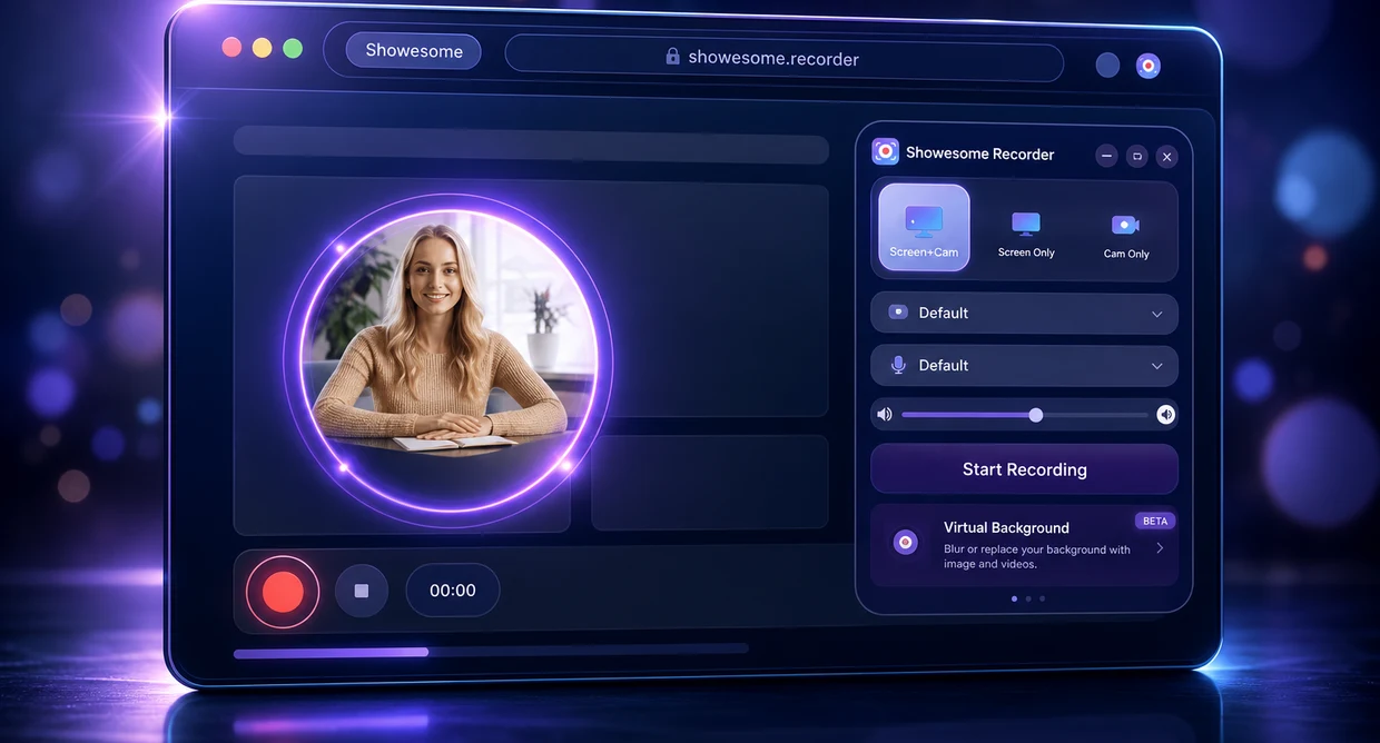Showesome Screen Recorder — screen and camera recording in Chrome